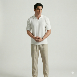 The Alabaster Zip-Neck Polo