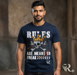 The "Rule Breaker" Signature Graphic Tee – Midnight Navy
