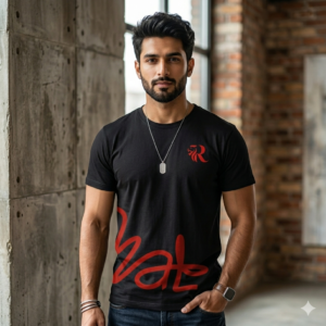 The "Crimson Wave" Tee (Red/Black)