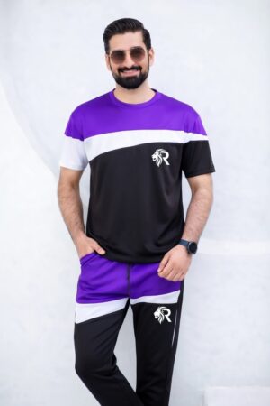 Purple White & Black Dri-Fit Tracksuit